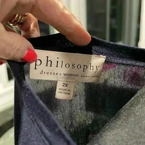 Plilosophy navy blue sleeveless women’s dress size 2X in New the condition. - Picture 4 of 4